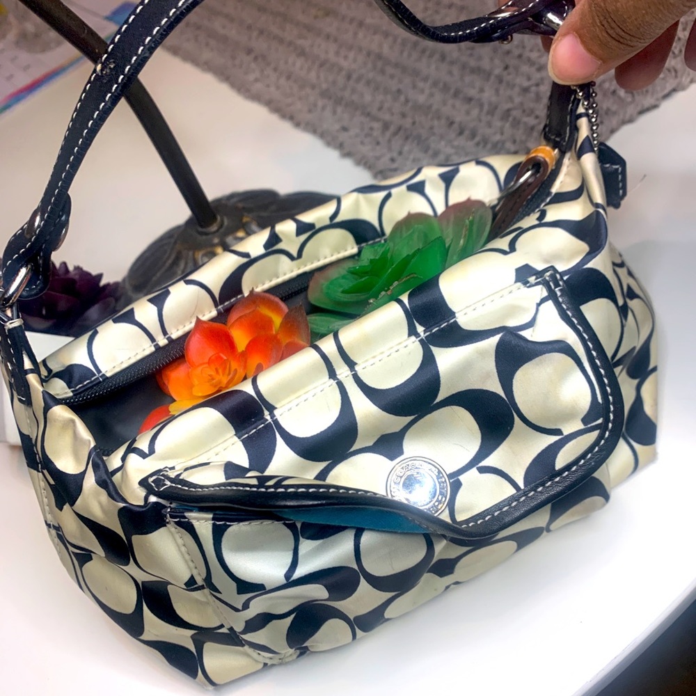 Satin Coach Handbag